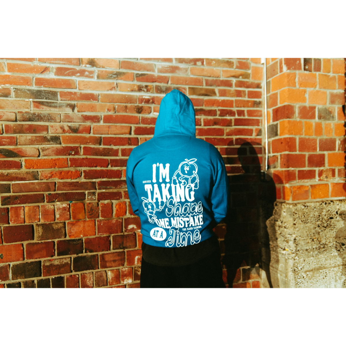 Taking Shape Blue Puff Print Hoodie